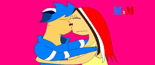  Mordecai and Margaret as Humans KISSING! :D