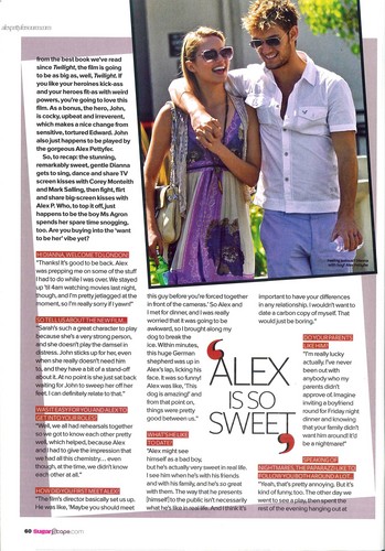  Sugar Magazine; Dianna Talks Alex