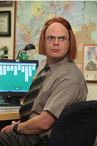 Dwight as Meredith