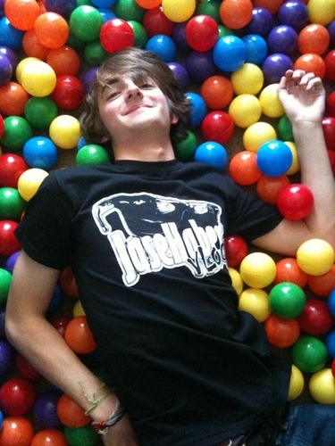 Dave in a ballpit (diffrent pose and shrit) 