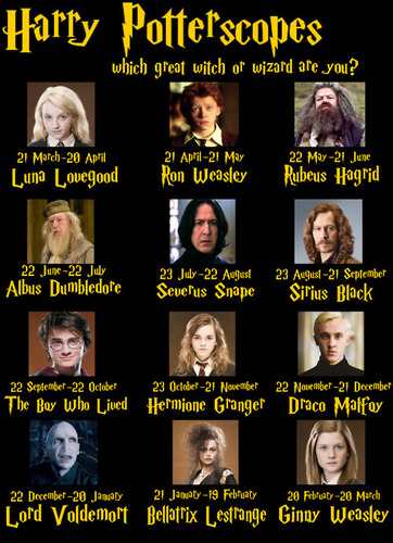  *Which character are you?* Harry Potterscopes ;))
