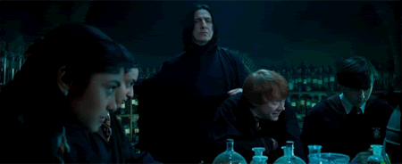  Snape hits Ron with a book :P