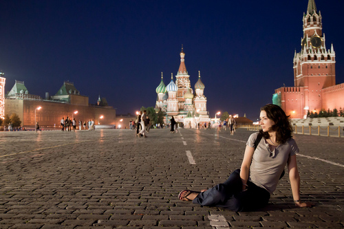  Red Square at night