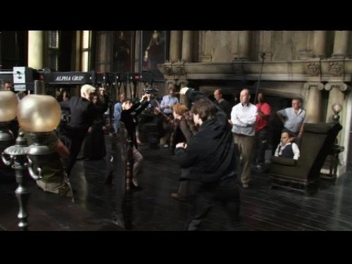  Behind the Scenes चित्रो of Tom Felton in Deathly Hallows Malfoy manor scene