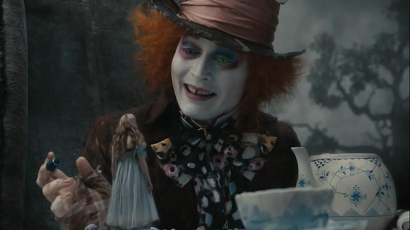Johnny Depp as the Mad Hatter 