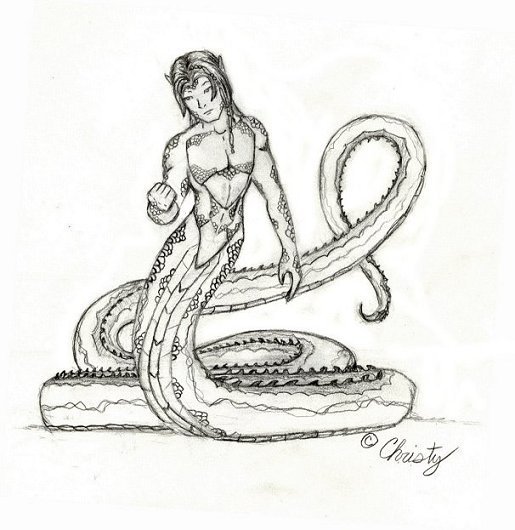 Naga (half man half snake)