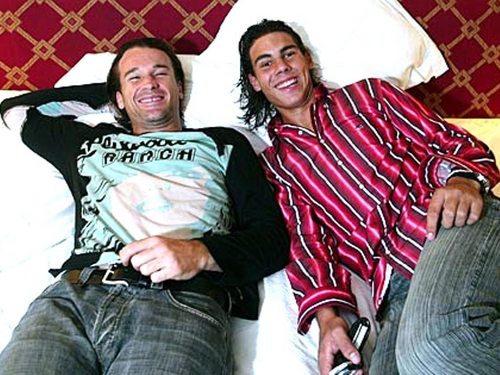  Rafa Nadal and Carlos Moya in bed : 2 most sexiest world's number one in tennis !!!!!