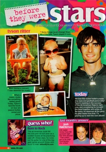  Tyson Ritter as a baby magazine scan