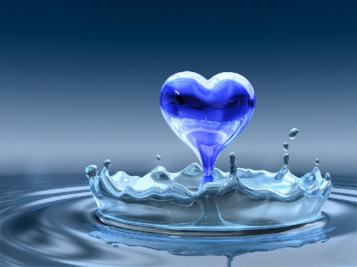  Water amor corazón