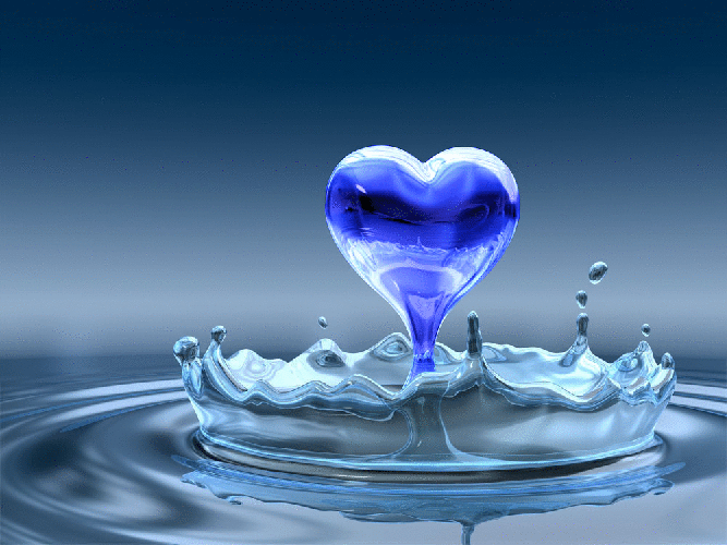 Water Love Heart