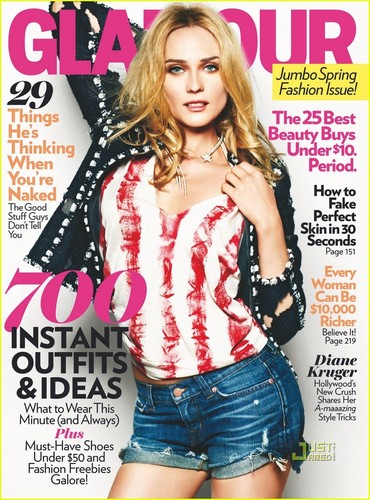  Diane Kruger Covers 'Glamour' March 2011