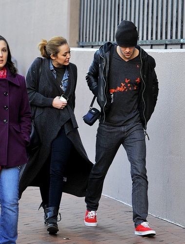  Miley Cyrus & Josh Bowman head back to their hotel in New Orleans, January 2011