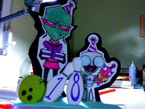  Zim and Gir b-day cake decoration I made xD