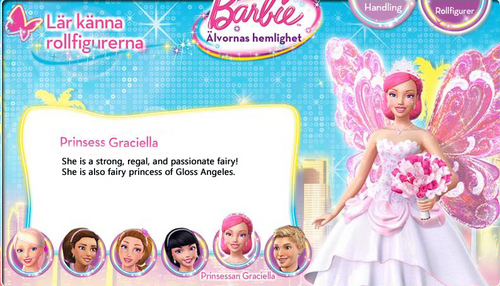  芭比娃娃 A Fairy secret: Biography: Princess Graciella