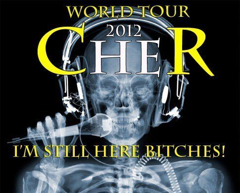  Cher 2012 Official show, concerto Tour Poster