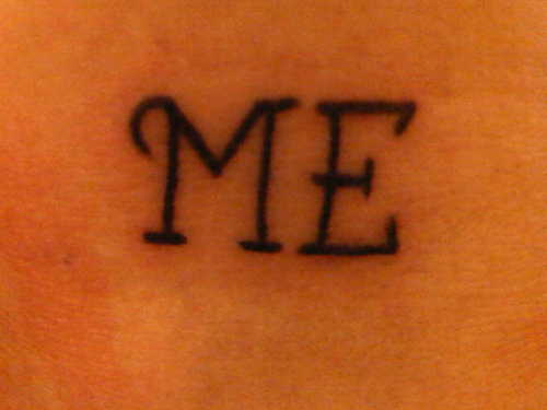  Christina's "ME" tattoo
