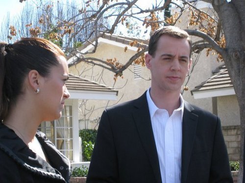  Cote de Pablo and Sean Murray on location filming ep 8x18