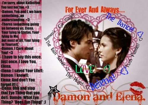  Damon and Elena Collage!!!