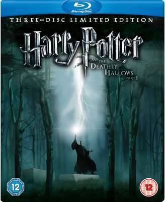  Deathly Hallows I UK Limited Edition 3-disc Steelbook DVD/Blu-ray Voldemort cover art