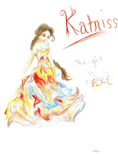  Katniss The Girl on 火災, 火