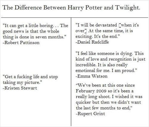  The Difference Between Harry Potter and Twilight