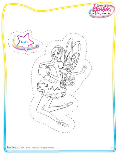  Barbie: A Fairy Secret (coloring/printable)