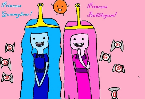 kendi Princesses!!! Princess Bubblegum and Princess Gummybear! (me)