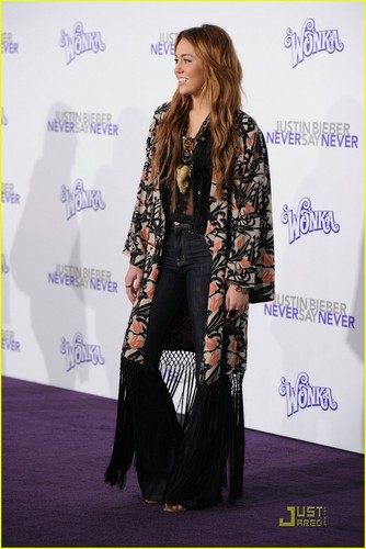  Miley at the Justin Bieber: Never Say Never premiere in LA