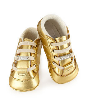 Dior golden shoes for baby's