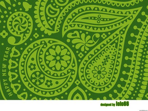  Green paisley achtergrond