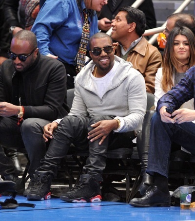 Kanye @ Lakers vs. Knicks Game 2/11