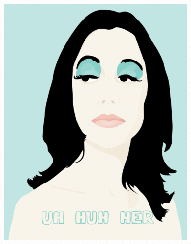  PJ Harvey with Blue Eyeshadow Circa "Uh Huh Her"