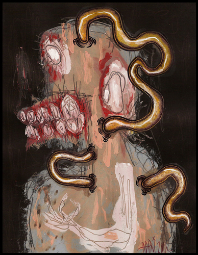  Parasite Worm por artist Justin Aerni