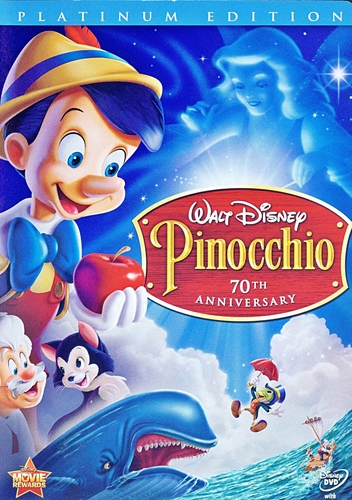 Pinnochio Two-Disc Platinum Edition Дисней DVD Cover