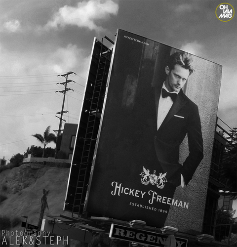  Alexander Skarsgård Billboard on Sunset Boulevard for Hickey Freeman