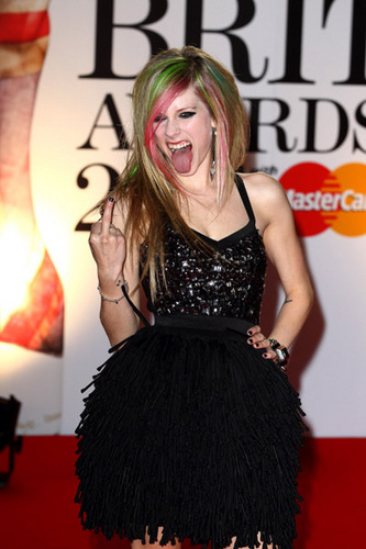  Avril Lavigne on the Red Carpet at the 2011 Brit Awards