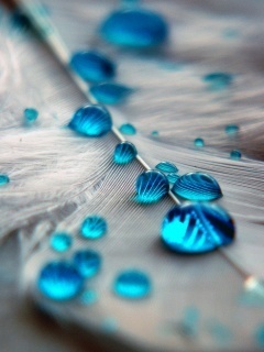  Blue raindrops