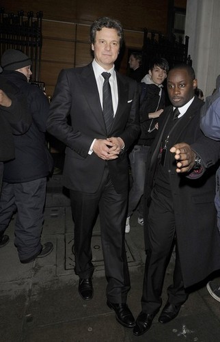 Colin Firth in a pre-BAFTA dinner at Automat restaurant in London 20110211
