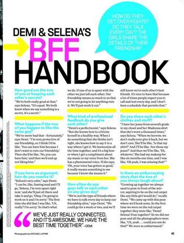  Demi and Selena's BFF Handbook