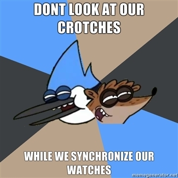  Don't Look at our crotches