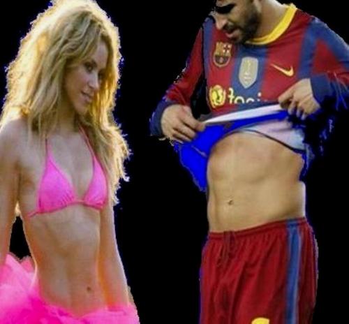 Shakira and Piqué body to body