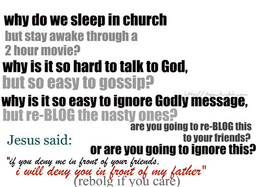 Why do we sleep in Church...