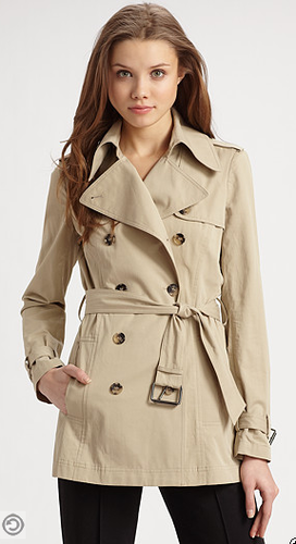  cropped trench 코트