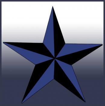  nautical 星, つ星 (two toned star)