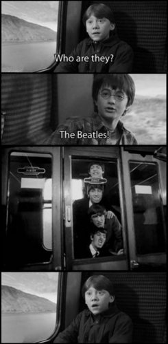  Harry Potter and Ron Weasley meet The Beatles