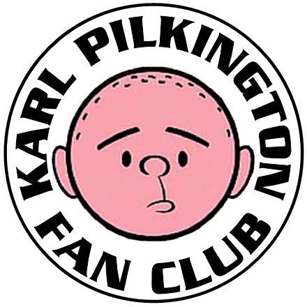  Karl Pilkington fã Club Button Image