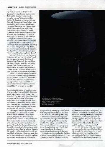  Rufus Wainwright Esquire interview [Jan 2008]