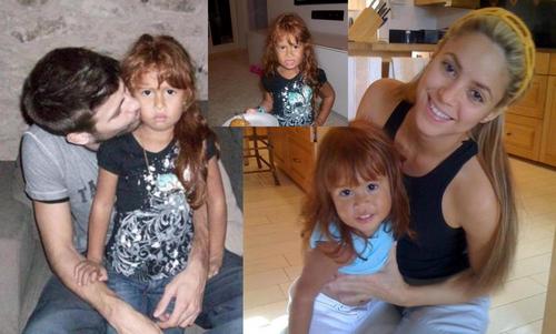  Shakira and Piqué in the foto with the same child !