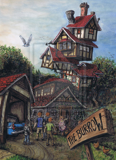 The Burrow - Harry Potter Fan Art (19414829) - Fanpop