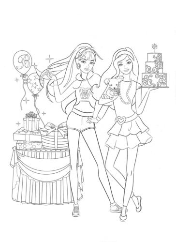  Barbie coloring pages